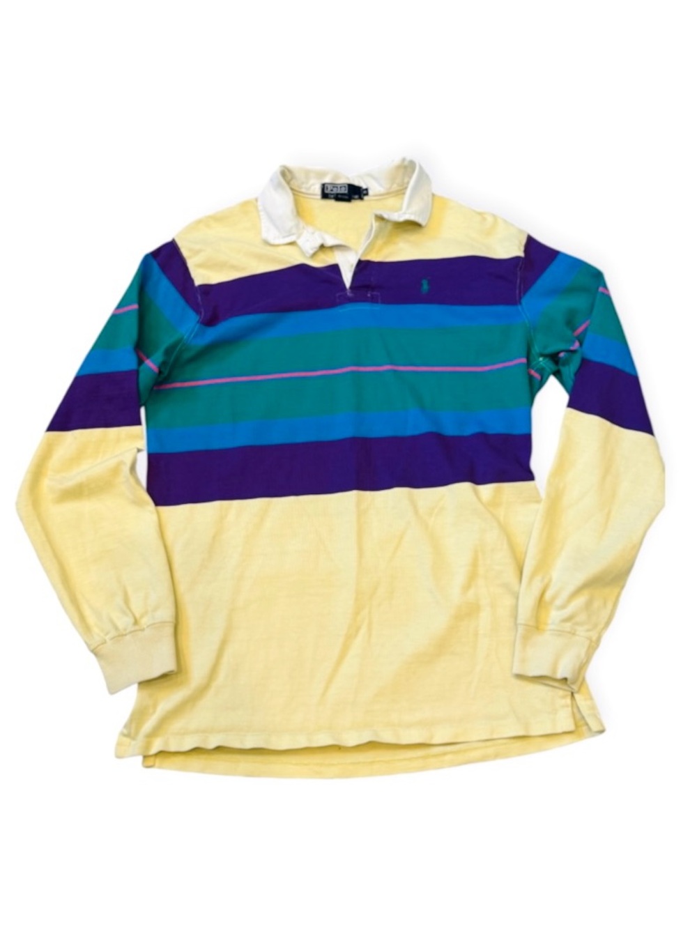 Polo Ralph Lauren VINTAGE Rugby Shirt Striped Men’s Sz XL USA Made 80’s 90’s VTG